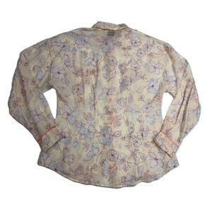 Forte Forte cotton silk Floral Print Long Sleeve Button-Up Top Size M